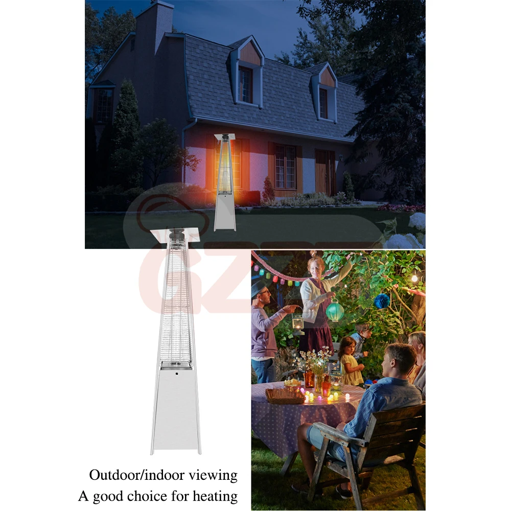 Factory Manufacturer Standing Tower Heater Outdoor Use Propane Gas Pyramid Heaters