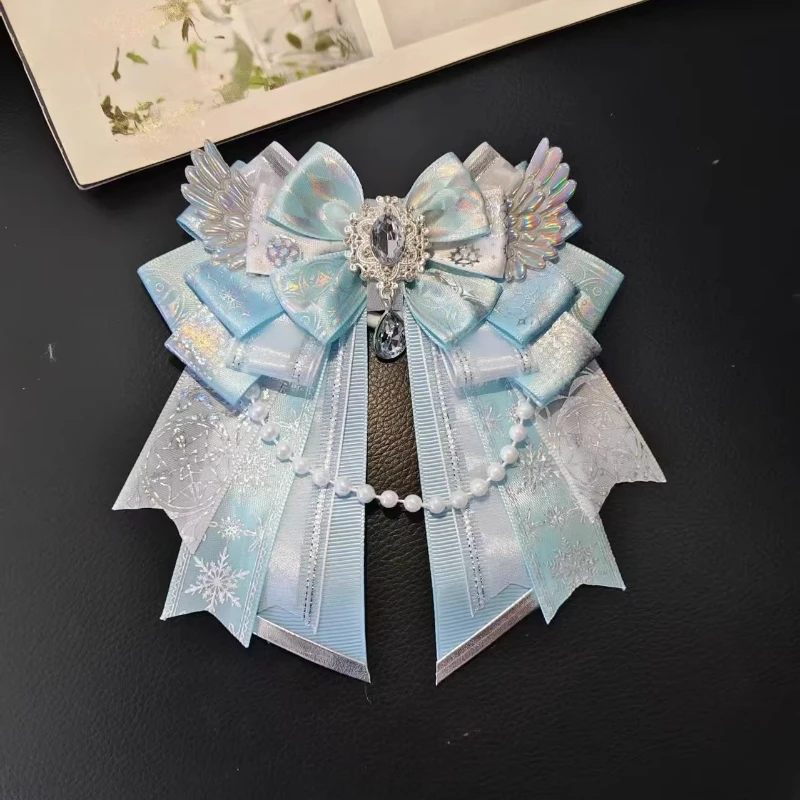 Original handgemachte Lolita Bowtie Wiege Engel Flügel Schleife Konzert Hand Licht Damen Anzug Hemd Kragen Blumen Zubehör Schmuck – Detail 11