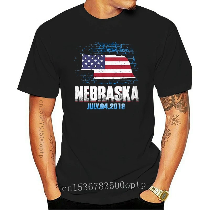 New Men T Shirt NEBRASKA T SHIRT AMERICAN USA FLAG 4TH O Women T-Shirt