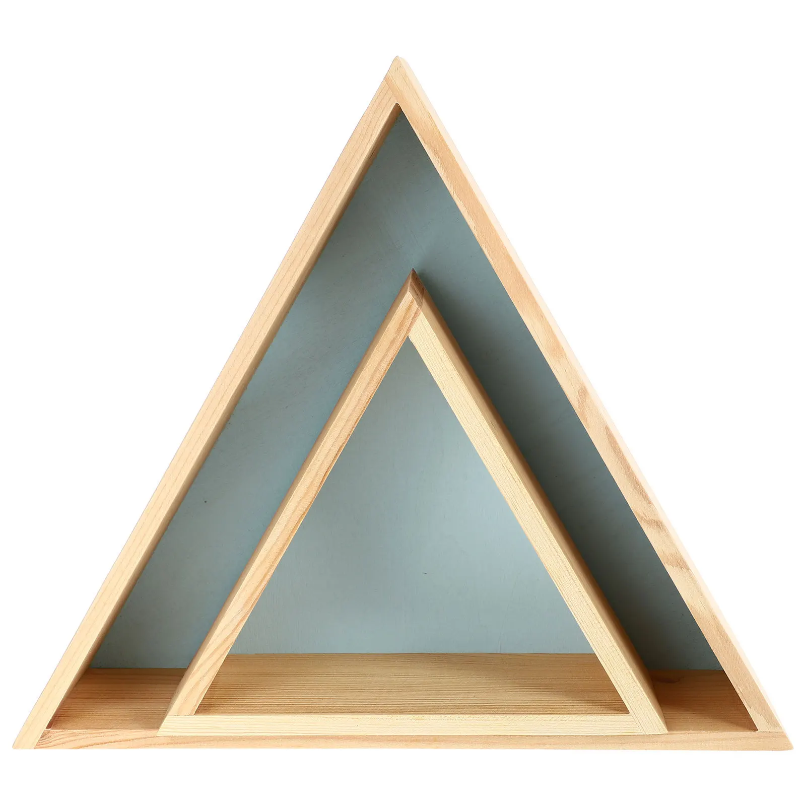 2Pcs Triangle Wall Shelf Wooden Storage Rack Stylish Home Decorative Holder Living Room Bookshelf Organizer Storage Rack