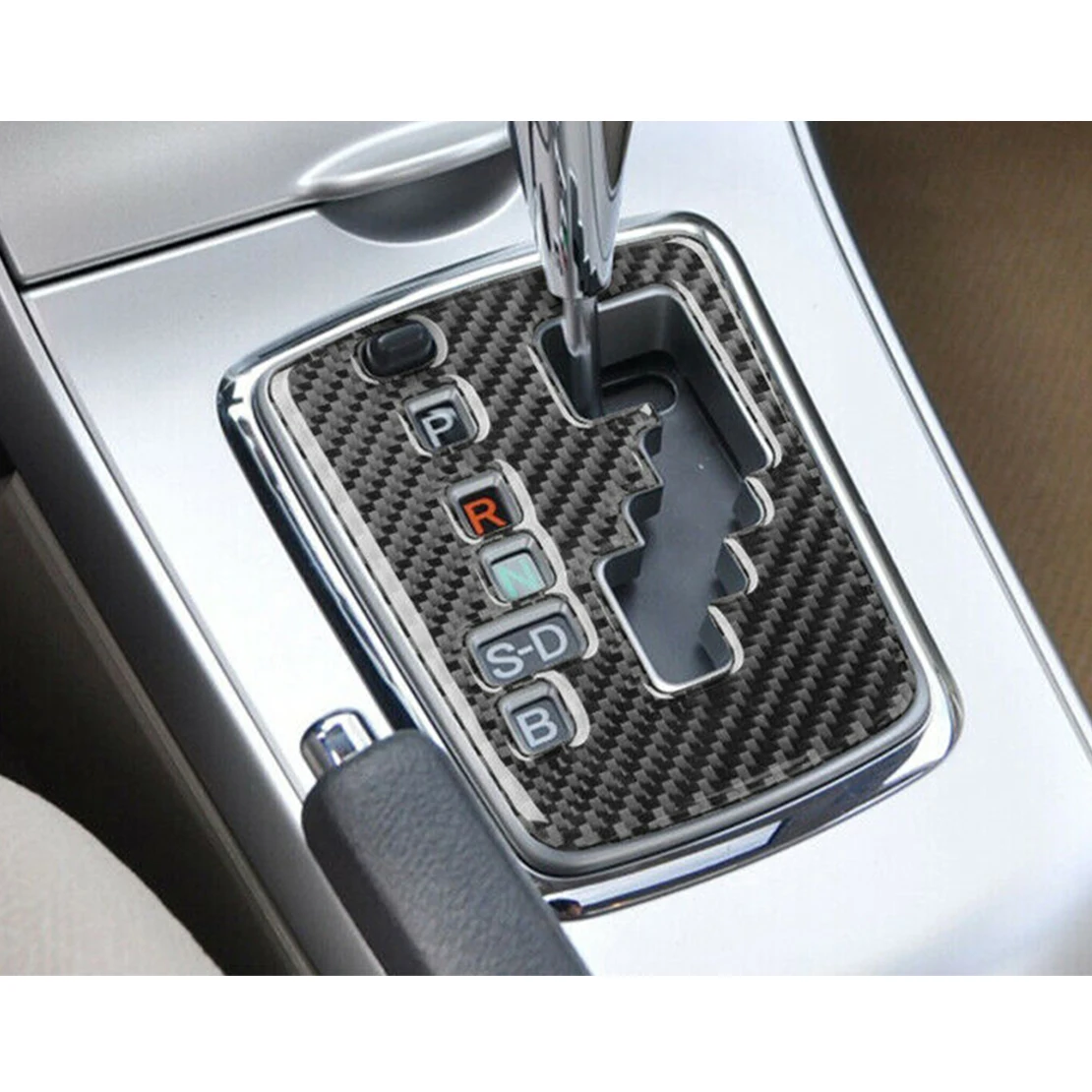 Black Carbon Fiber Center Console Gear Shift Panel Trim Cover Car Fit for Toyota Corolla 2013 2012 2011 2010 2009 2008 2007