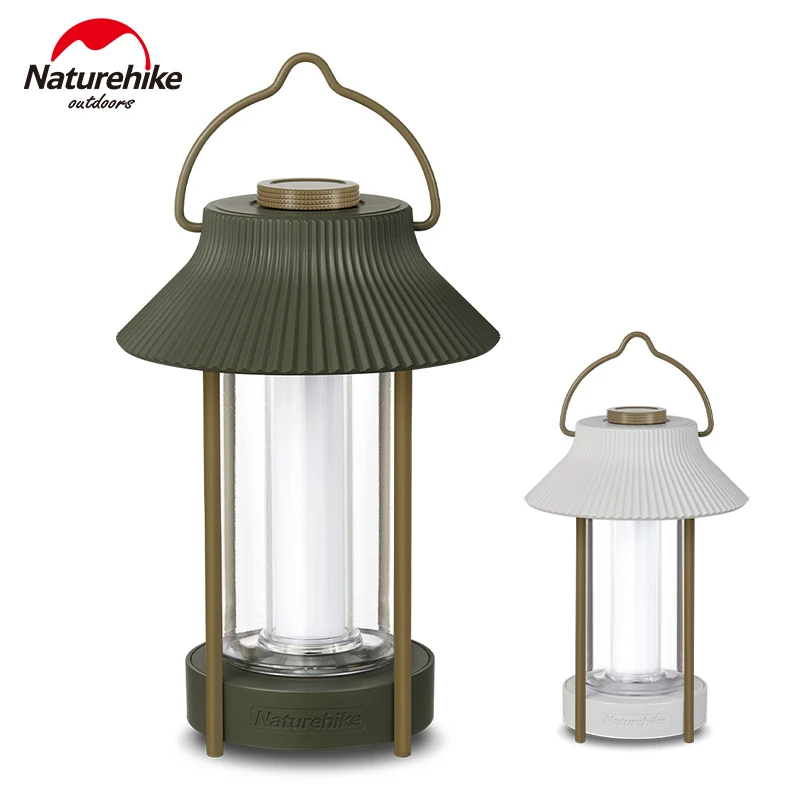 

Naturehike Camping Light Lantern Retro Modern Outdoor Tent Lamp 4 Mode Lighting IPX4 Waterproof 55h Support Reverse Charging