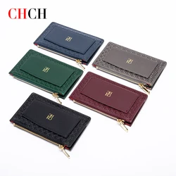 CH Luxury Vintage Wallet Button Fashion Classic Folding Design Old Flower Texture Printed Card Holder Business Card Holder Walle