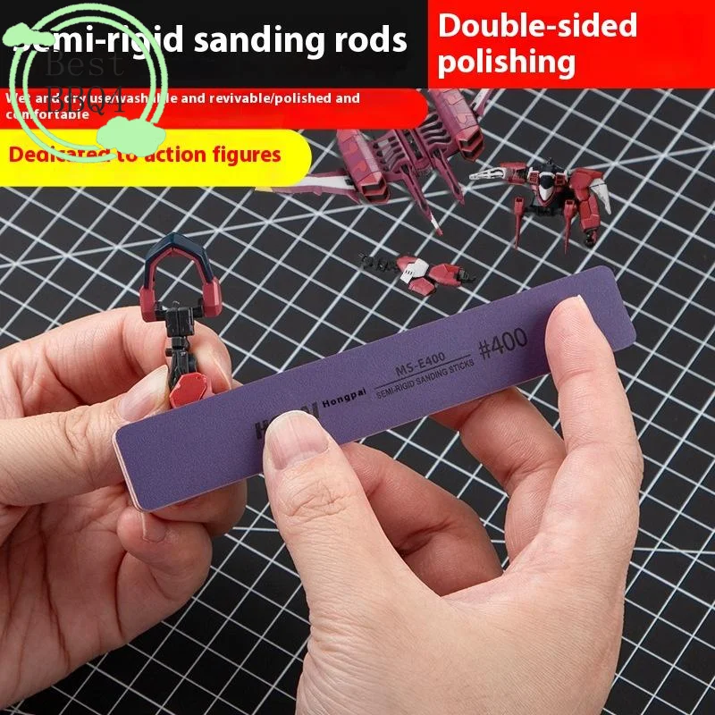 

(BBQ4) 6 шт. полужестких шлифовальных палочек MS-E400-1500 для полировки пластиковых моделей, инструменты для сборки моделей своими руками