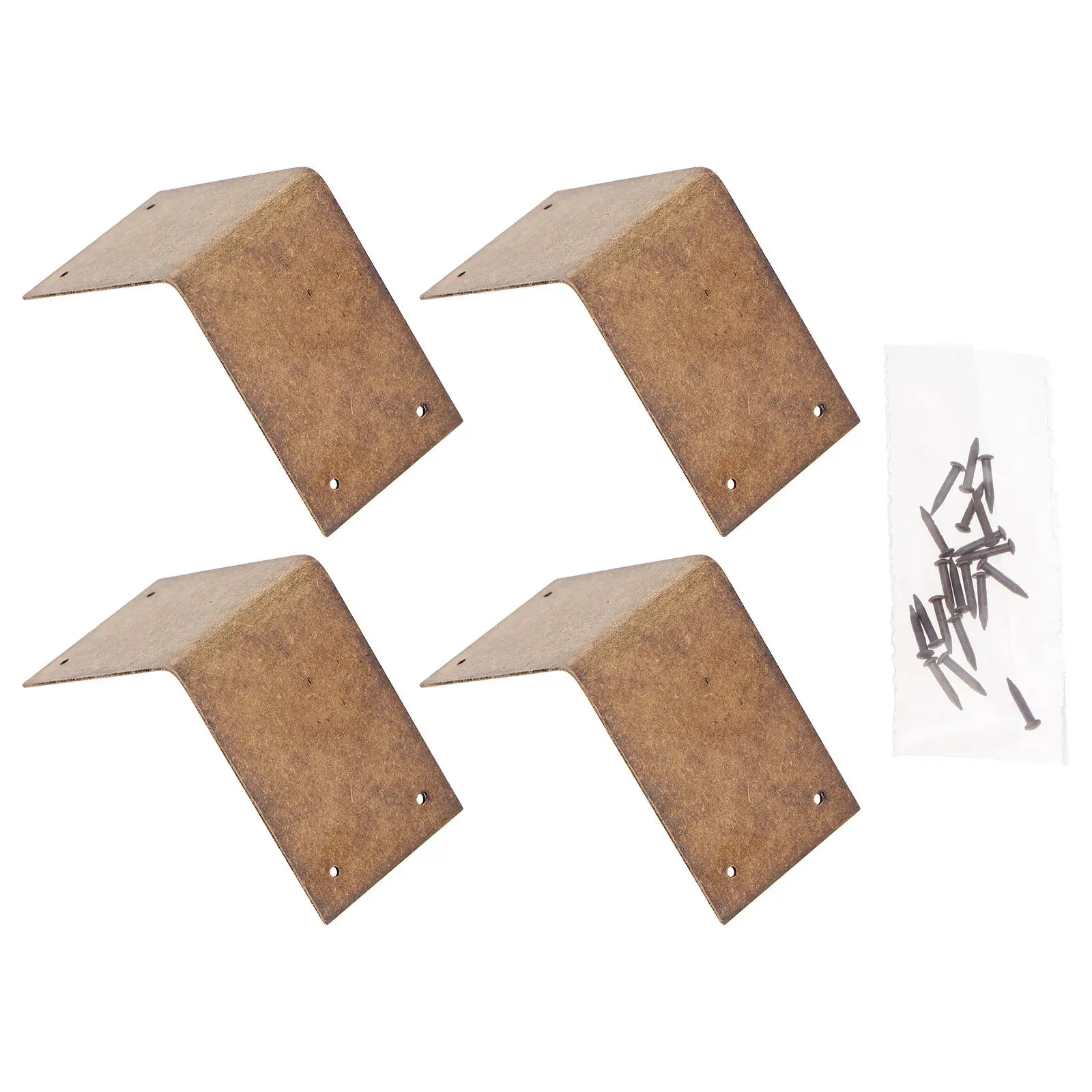 

4 шт. медных угловых защитных элементов, высококачественные прочные соединители для мебели, крепеж под 90 градусов, угловые соединители для коробок