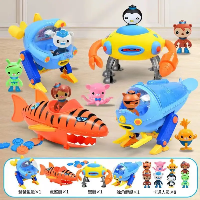 

NEW 4 Sets Original Octonauts All GUP Submarine Boat Vehicles Toys Kwazii Barnacles Peso Model Toy Children TV Cartoon Gift