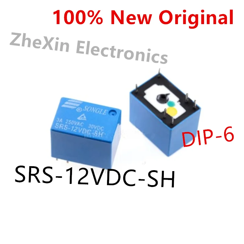 10PCS/Lot  SRS-05VDC-SH 、SRS-12VDC-SH 、SRS-24VDC-SH  DIP-6   New original water heater relay   SRS-12VDC