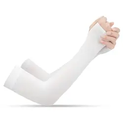 Arm Cover Summer Cool Hand Sleeves Anti-UV Fingerless Long Sleeves Ice Silk Anti-Sunburn Arm Sleeve Women Men