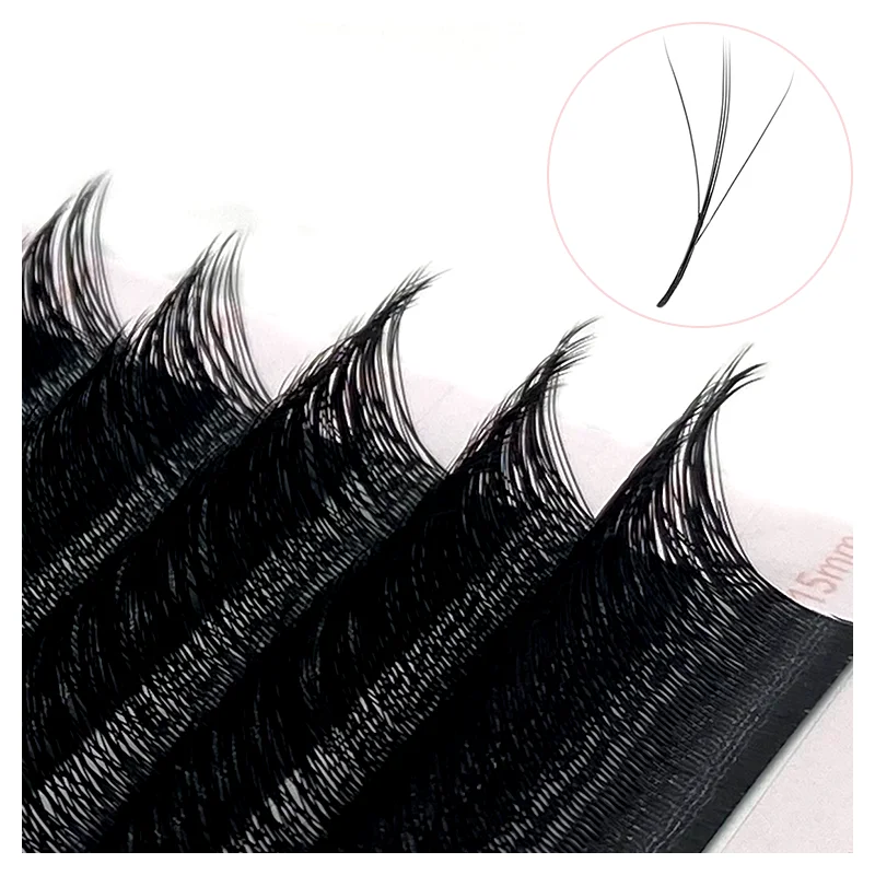 NATUHANA New 3DW Shape Eyelash Extension 3D Premade Volume Fan Lashes W Style Lashes Faux Mink Volume Lashes Korean makeup