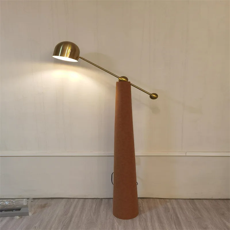 

Nordic simple retro living room floor lamp Italian personalized bedroom study exhibition hall lamp