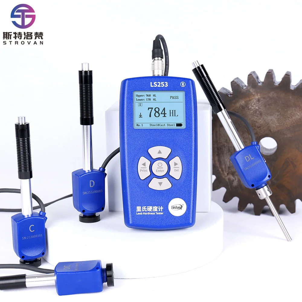 

LS253 Portable Digital Durometer Steel Metal Digital Leeb Hardness Tester With Printer