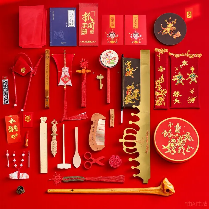 

Набор украшений для детского дня рождения в китайском стиле, декор для дома, подарок на день рождения для малыша, настольное украшение