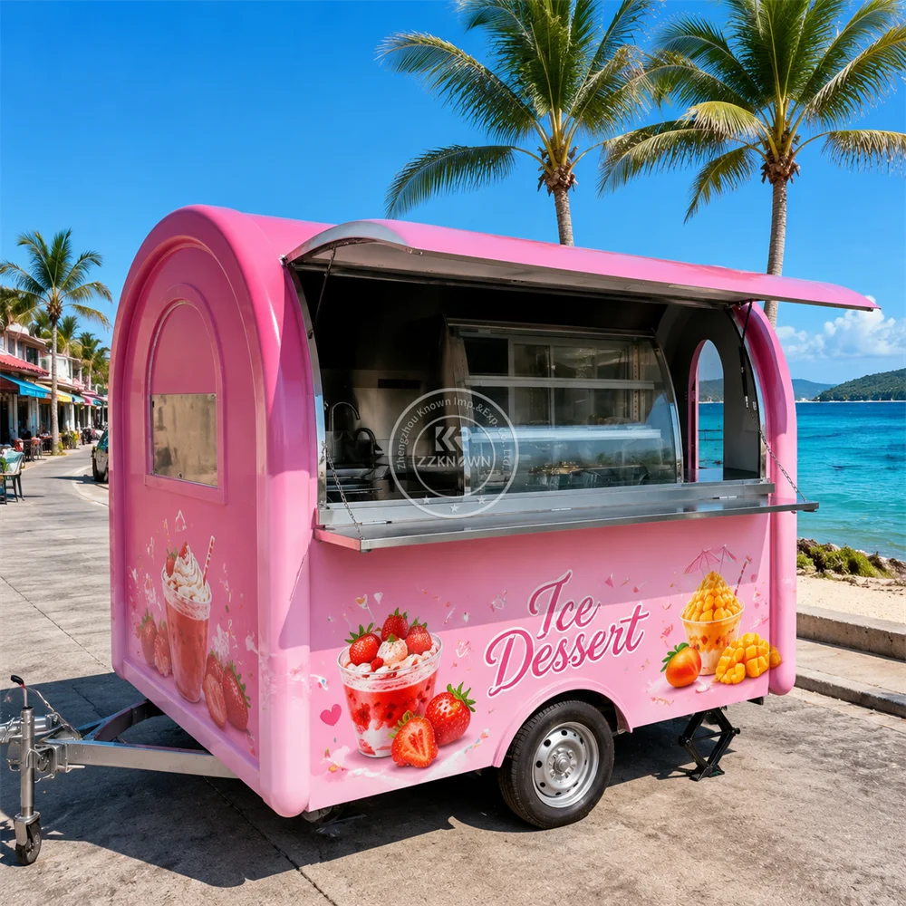 

Concession Food Cart Hot Sale Towed Bakery Catering Trailer Mobile Kitchen Coffee Snack Cart Food Truck Trailer Fully Equipped
