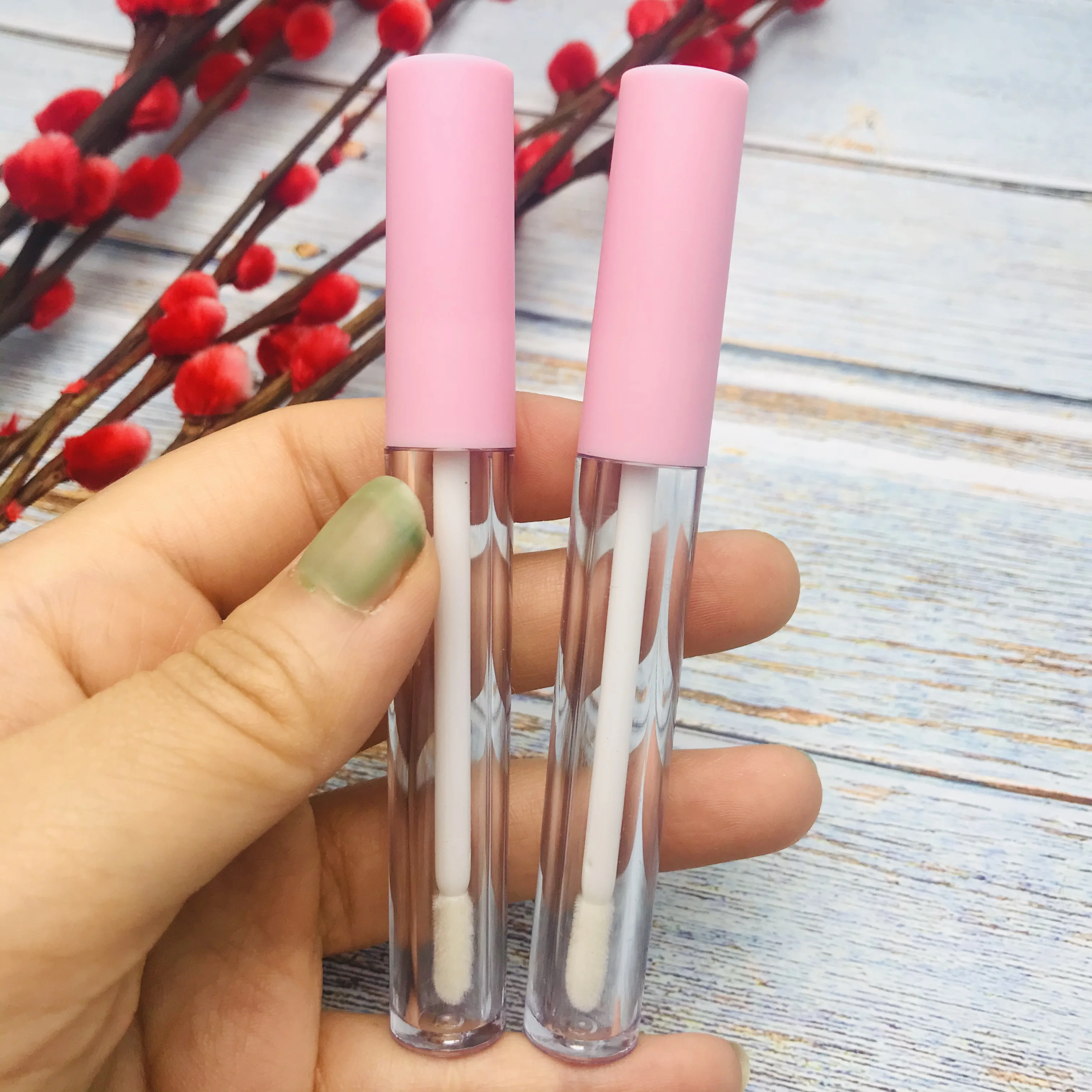 

3.5ml Pink cap Lip gloss tubes Lip glaze bottle Beauty make Packing container