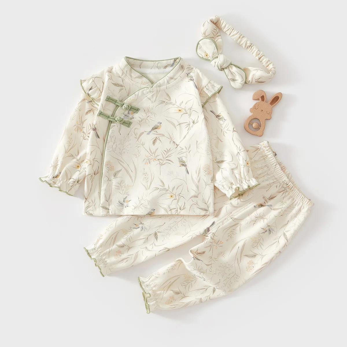 

Baby Onesie National Style Autumn Pure Cotton Boneless Romper Climbing Clothes