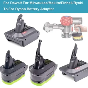Konverter Adaptor Baterai untuk Makita / Dewalt / Milwaukee / Bosch / Einhell / Ryobi untuk Alat Penyedot Debu Baterai Dyson V6 V7 V8 DC58 6 adaptor baterai dyson penjualan terbaik - №