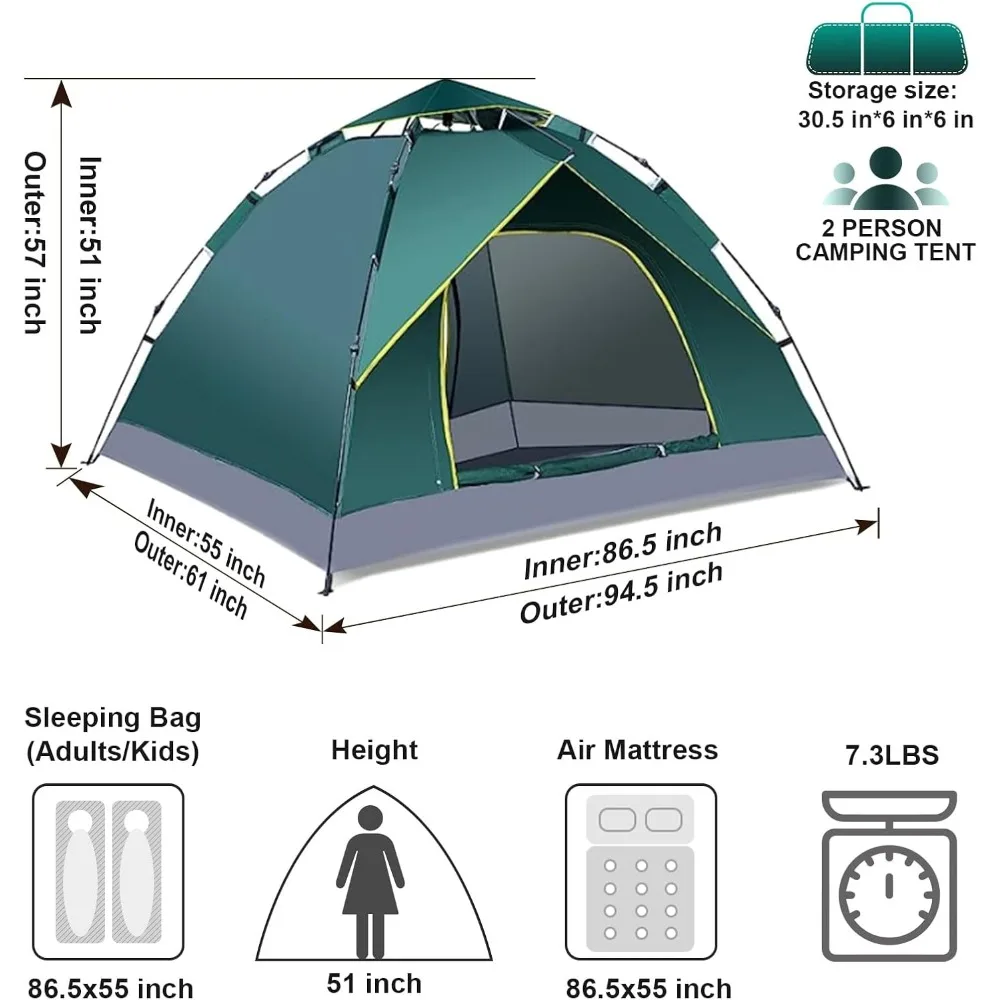 Camping Tent, Plug and Play,Fully Automatic Waterproof Home Camping Tent,Portable Windproof Tent,Suitable for Camping and Hiking