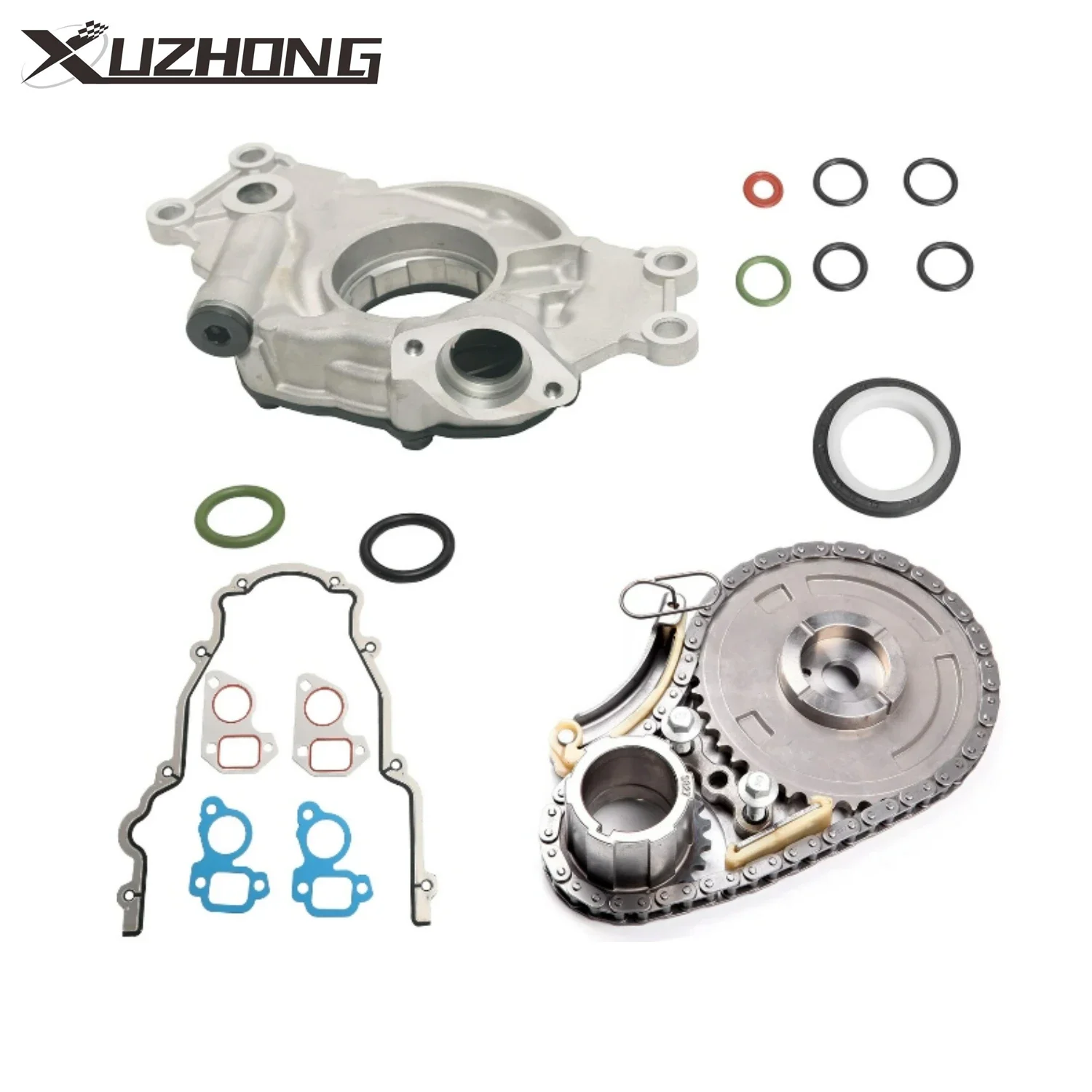 12556582 12626407 TCS45993 12696357 12586665 Oil Pump Timing Chain Kit for 2007-2013 Chevy GMC Cadillac Buick 4.8 5.3 6.0 6.2L