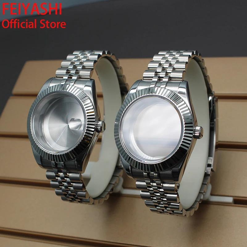 36mm 40mm Men Case Watch Watchband Parts Sapphire Glass For nh34 nh35 nh36/38 Miyota 8215 Movement 28.5mm Dial Datejust Hot Sale