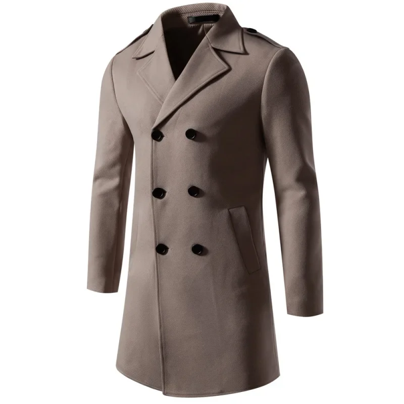 2023 Autumn New Foreign Trade Men's Casual Business Solid Color Versatile Coat