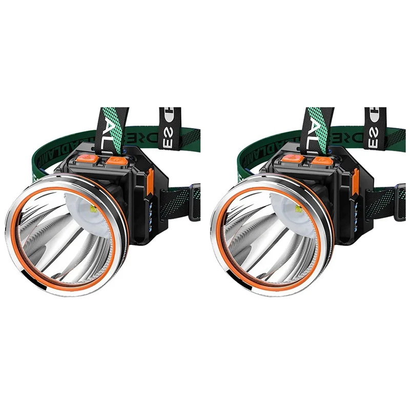 LICE-2X عالية الطاقة LED رئيس ضوء مصباح السوبر مشرق الكبار USB المصباح الأضواء في الهواء الطلق ضوء مصباح يدوي المحمولة #2