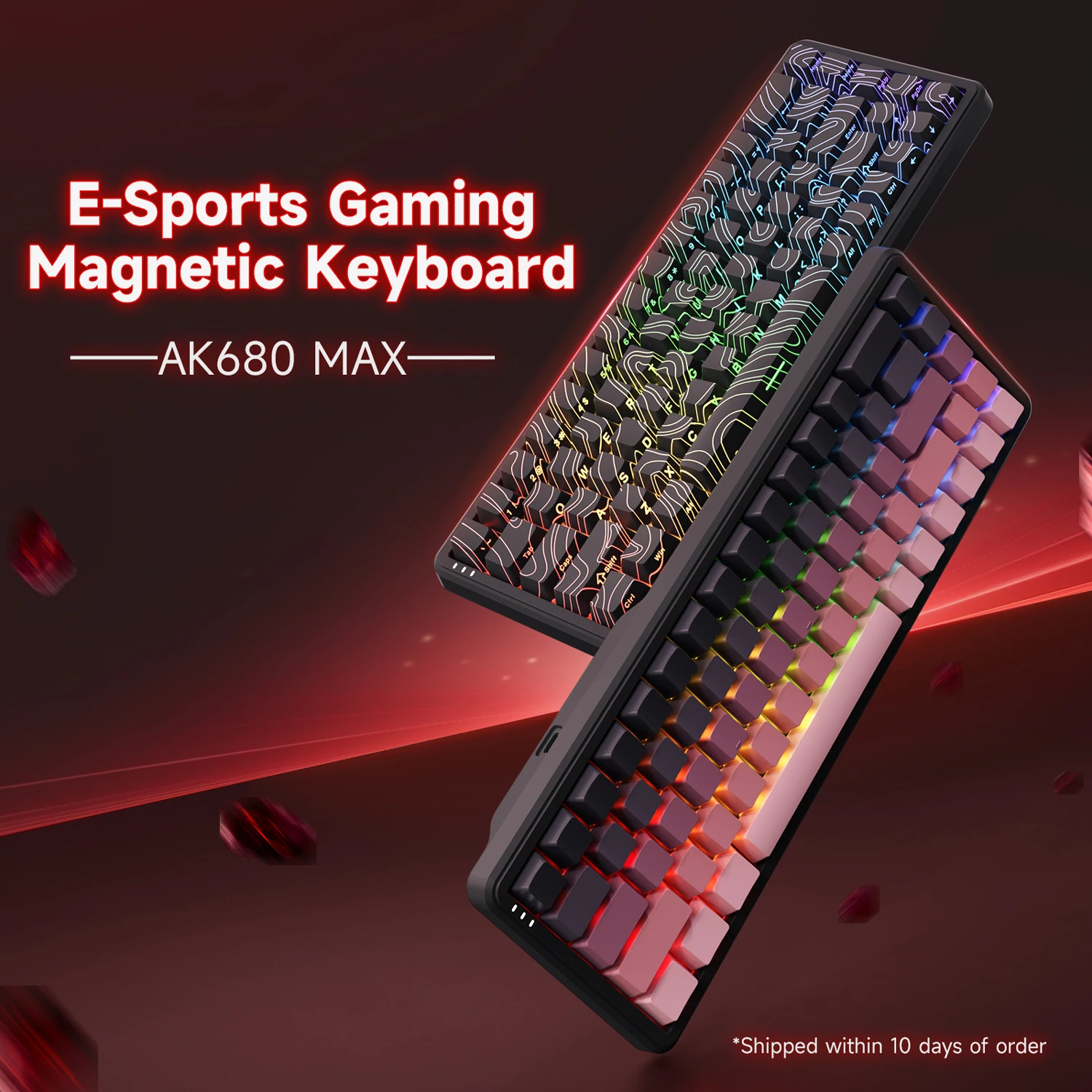 

Механическая клавиатура AJAZZ AK680 MAX с магнитными переключателями, три режима подключения, контурный дизайн, проводная, для киберспорта, настольных ПК и офиса