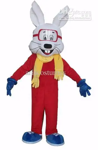 Nuovo adulto vendita calda schiuma carino divertente coniglio fantasia cartone animato mascotte Costume peluche natale vestito operato Costume mascotte di Halloween