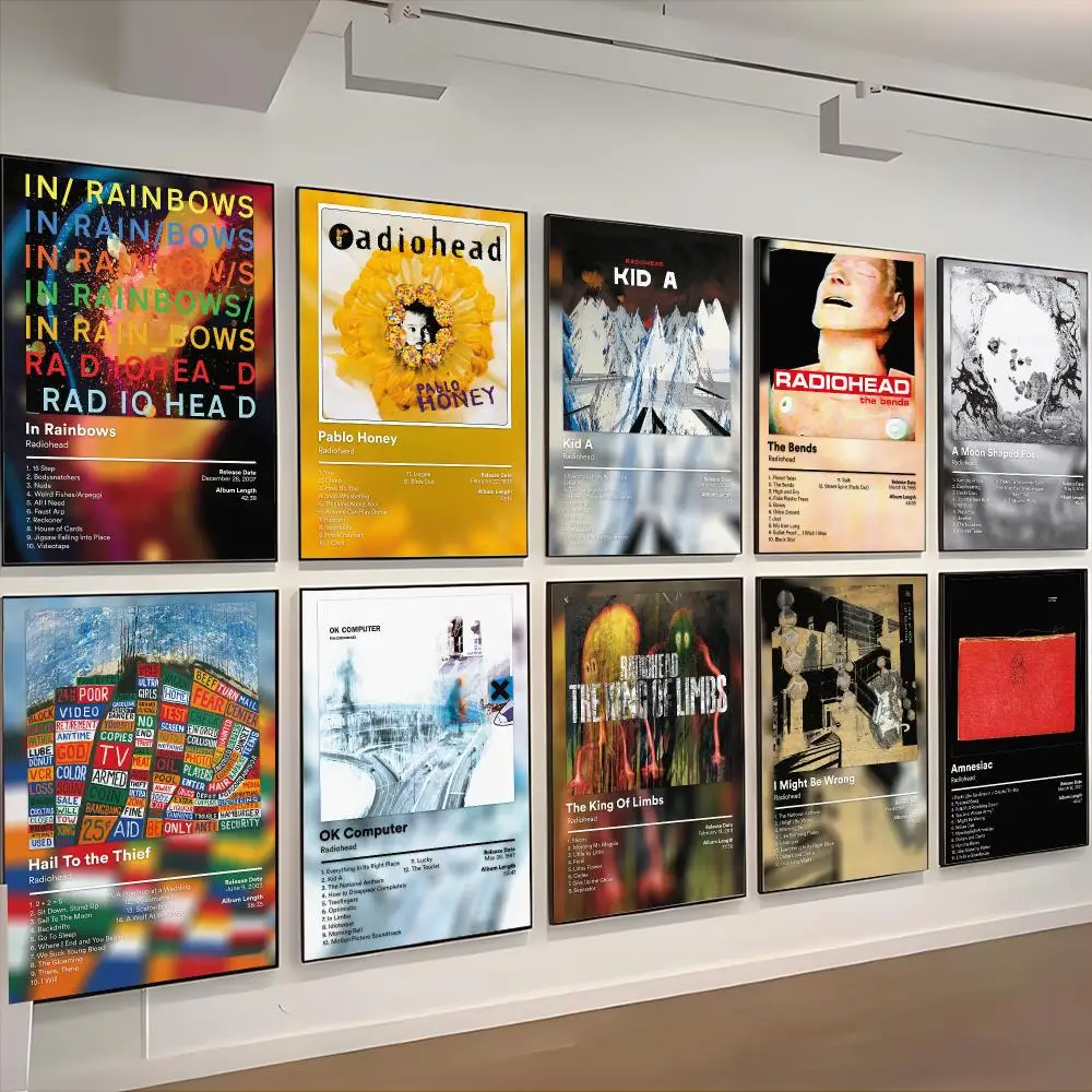 Hot Rock Band R-Radiohead Poster Trendy Aesthetic Wall Art high-end Bedroom Home Cafe library Decor