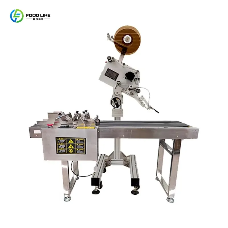 Customized High Cost Performance Semi Automatic Flat Labeling Machine Built In Date Batch Printing System