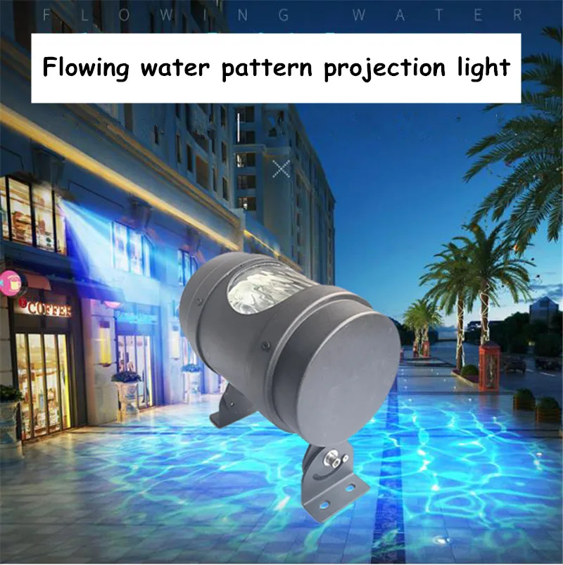 Garden Light Water Ripple Projection Led Bridge Aisle Lamp Exterior Decoration Lighting for Square Community Stone Pier Backdrop