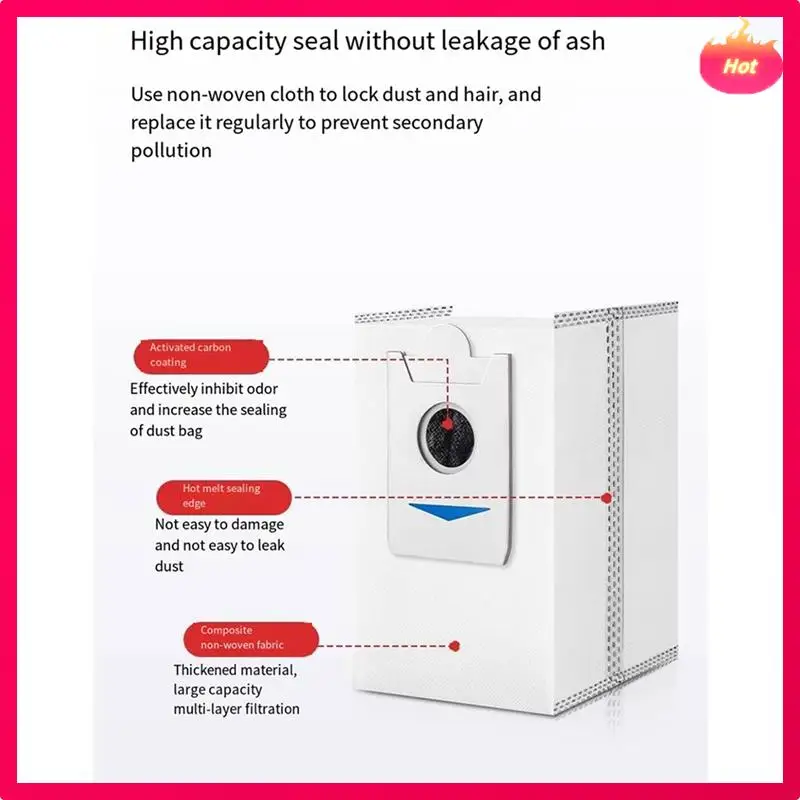 IKLAN BARU Untuk Mesin Ecovacs Deepot X2S Penyedot Debu Sikat Samping Klip Filter Kain Kantong Debu Karbon