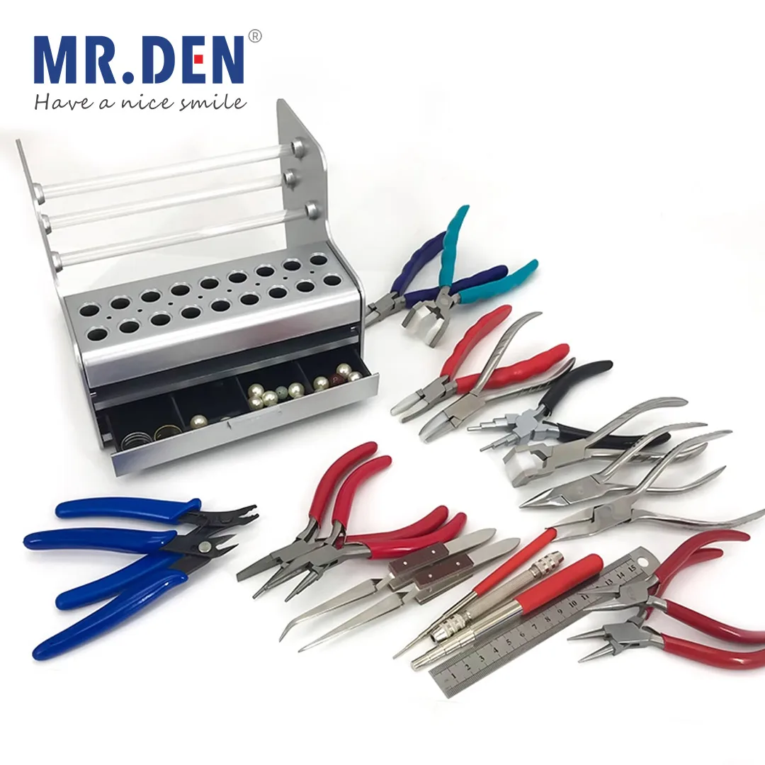 MR DEN Desktop Multifunctional Repair Tool Organizer Orthodontics Forceps Placement Stand Tooth Extraction Tongs Rack Dentistry