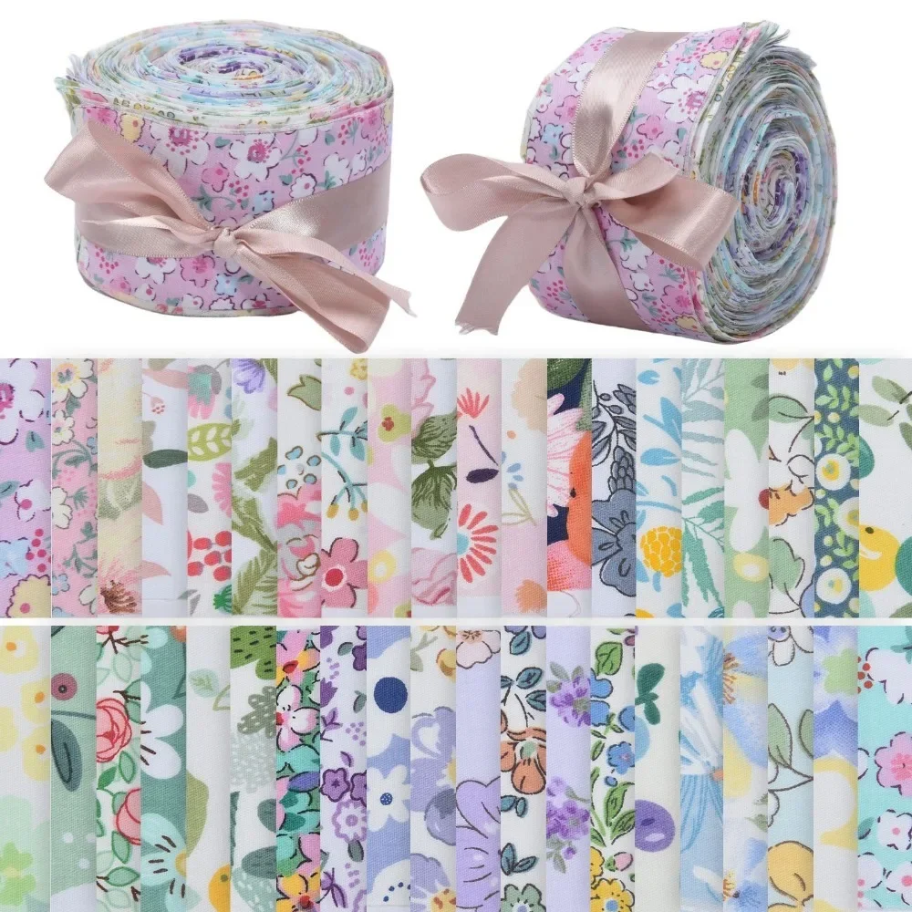 

20 шт., DIY предсказает ткани, желейные рулоны, цветочные полоски для квилтинга ручной работы, лоскутная кукольная одежда, ткань для сращивания, аксессуары для одежды