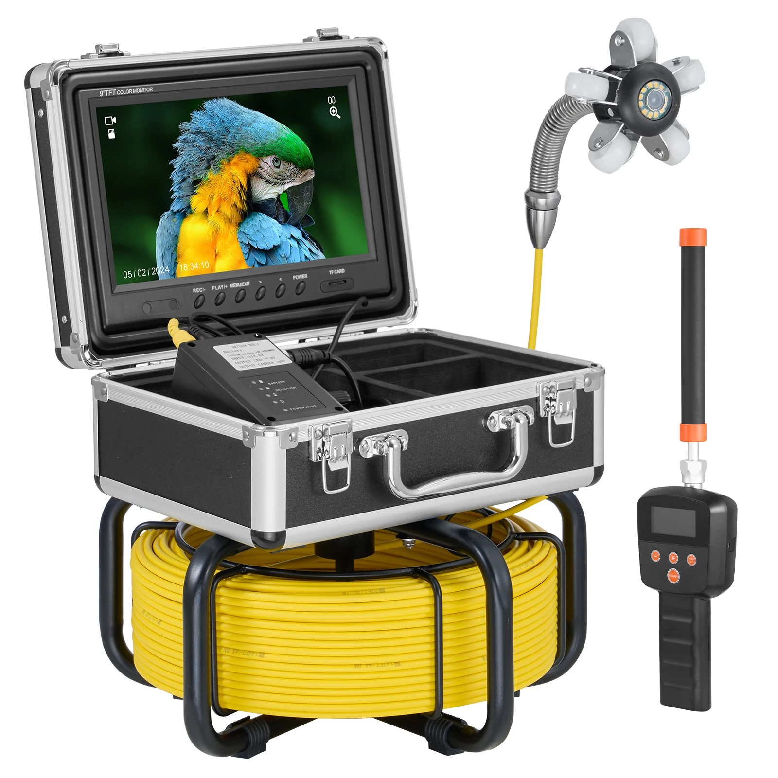 SucceBuy Sewer Camera 165 ft/50 m Self-Leveling Drain Inspection Camera with 9