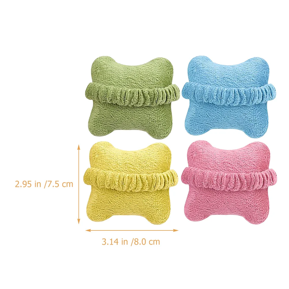 

4pcs Mouse Wrist Rest Pillow Comfortable Flannel Silk Cotton Support Non-Slip Bottom For Office Gaming Computer Mat Use