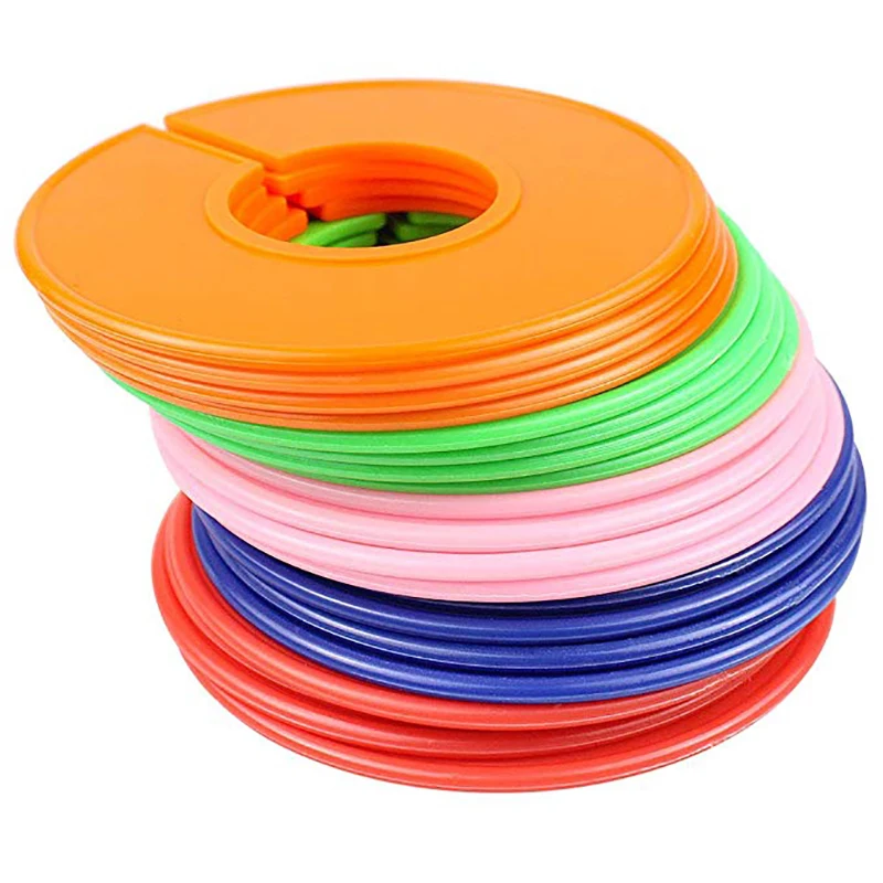 

24 Pieces Closet Rack Dividers 8 Colors Clothing Size Hanger Dividers Round Closet Separators Wardrobe Dividers for Cloth Store