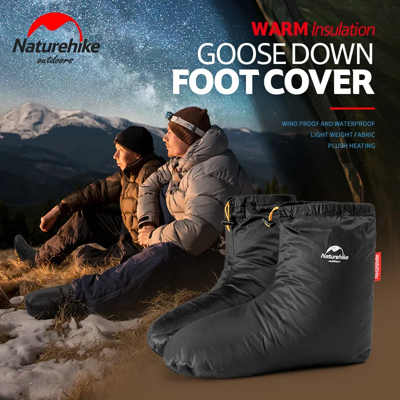 

Naturehike Winter Duck Down Foot Cover Outdoor Hiking Camping Warm Booties Waterproof Shoes Ultralight Soft Slippers Socks 650FP
