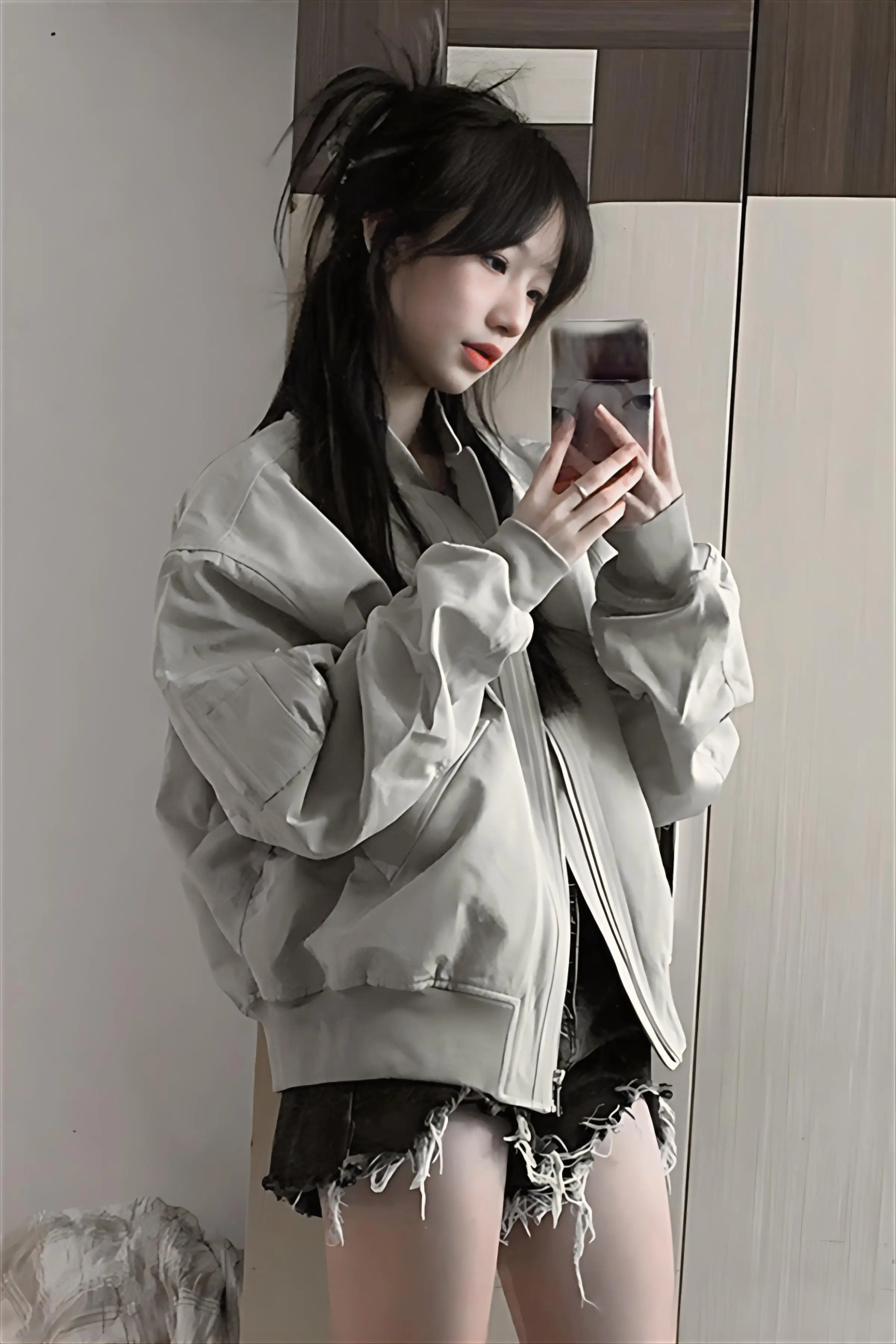 

Baseball Jackets Pink Womens Winter Reflective Cold-Proof Multi-Pockets Long-Sleeved Trekking Windbreakers Anti-Fall Adjustable
