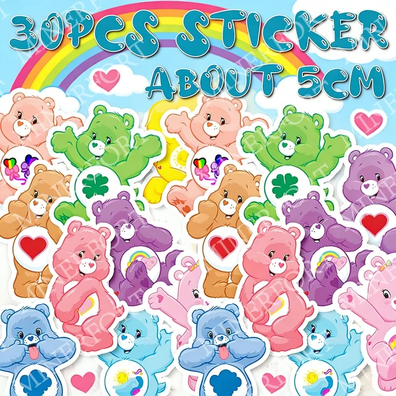 Care Bears Aufkleber Cartoon-Dekoration für Geburtstag Hochzeit Babyparty Festival Picknick Feierlichkeiten Veranstaltung Party-Zubehör – Detail 4