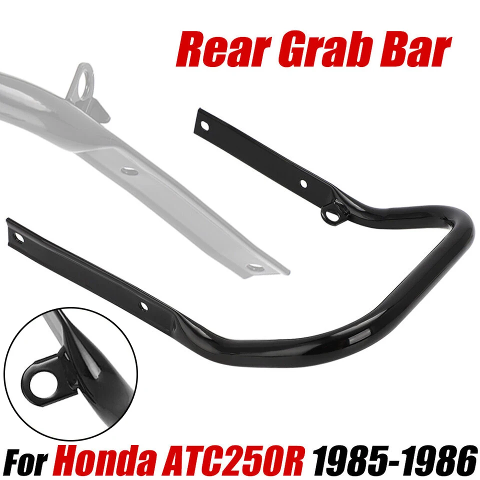 For 85 86 Honda ATC250R Rear Grab Bar Bumper Bracket 1985 1986 ATC 250R - Black