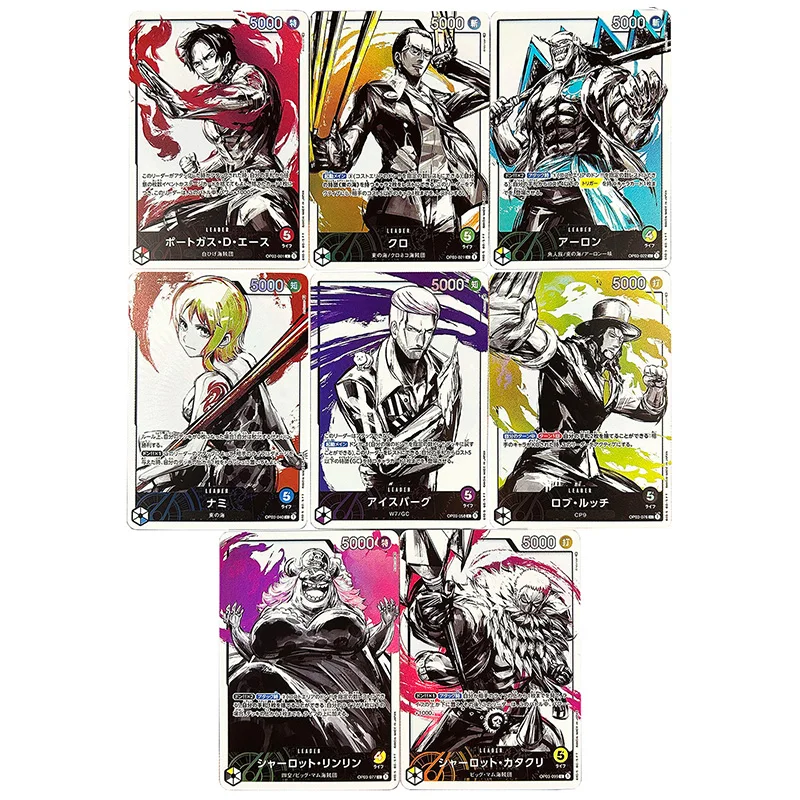 Anime ONE PIECE Rare DIY Refractive Flash Cards Luffy Yamato Sanji Law Zoro Ace Toys for boys Collectible Cards Birthday Gifts