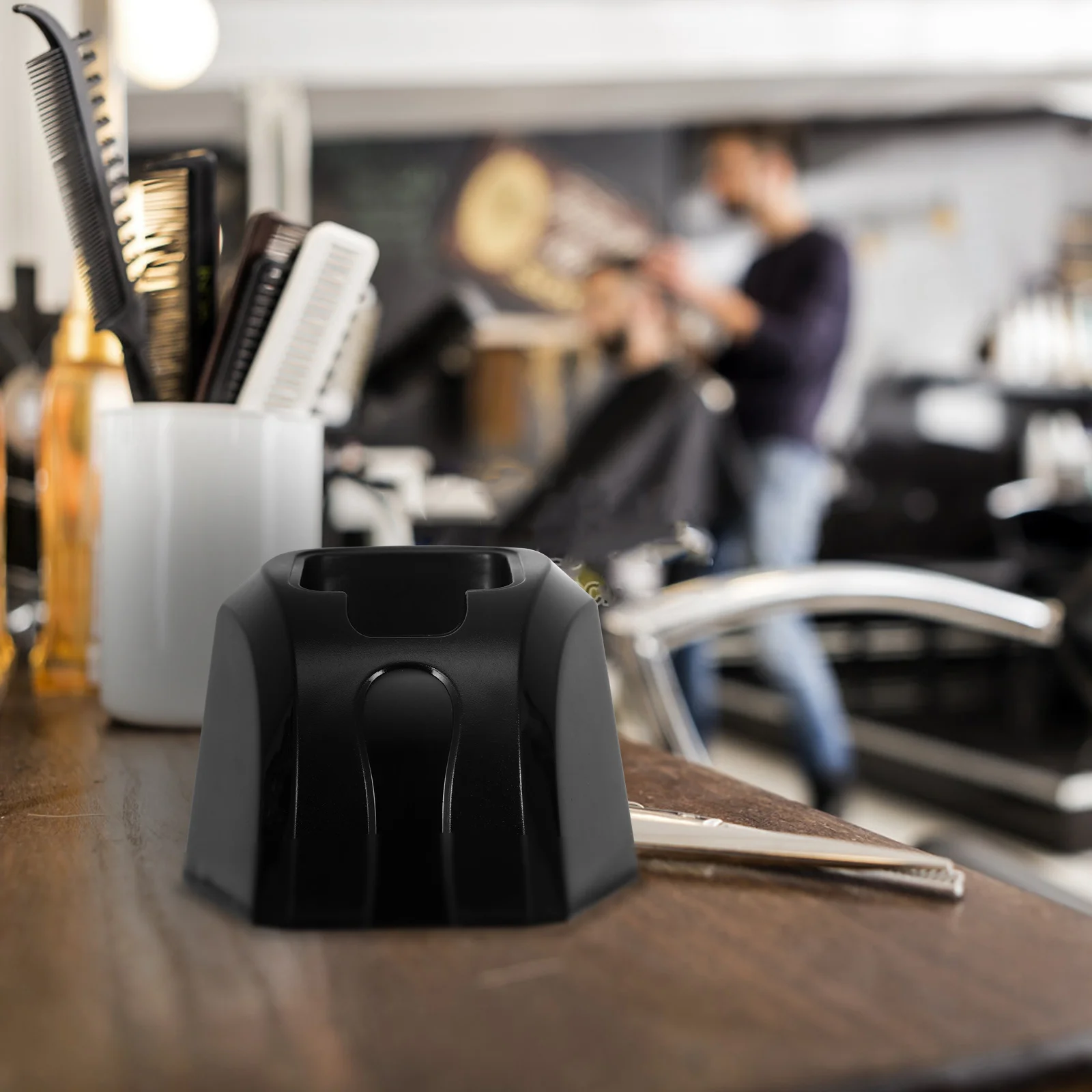 1 قطعة مقص الشعر الكهربائية شحن المقبس الاتحاد الأوروبي التوصيل قوي دائم ABS مقص الشعر للاستخدام المنزلي صالون الحلاق #3