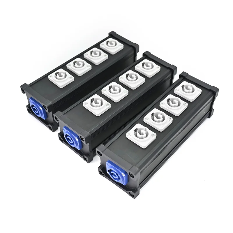 1pc Powercon Distribution Quad Box 4 Way 8 Way Channel 16a 20a Power Breakout Splitter Outlet Box for Stage Power Dristro