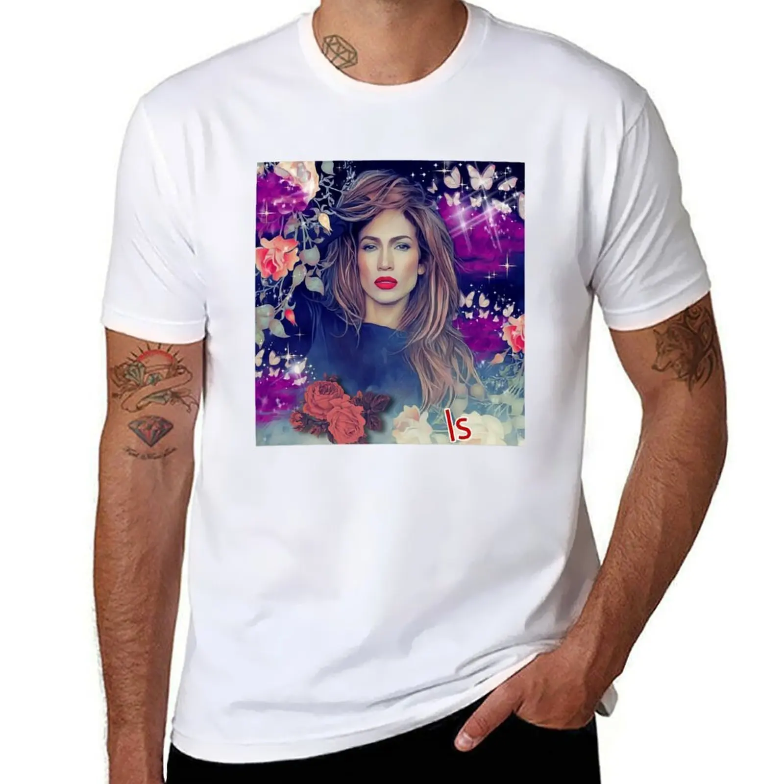 

Jennifer lopez T-Shirt Trendy Print Short Sleeve T-Shirt