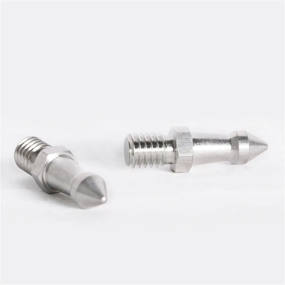 1/4 3/8 M8 Inch Tripod Spike Foot Spike Stainless Steel Monopod Feet Screw Screw Mount Silver Tripod Foot Pad Photography