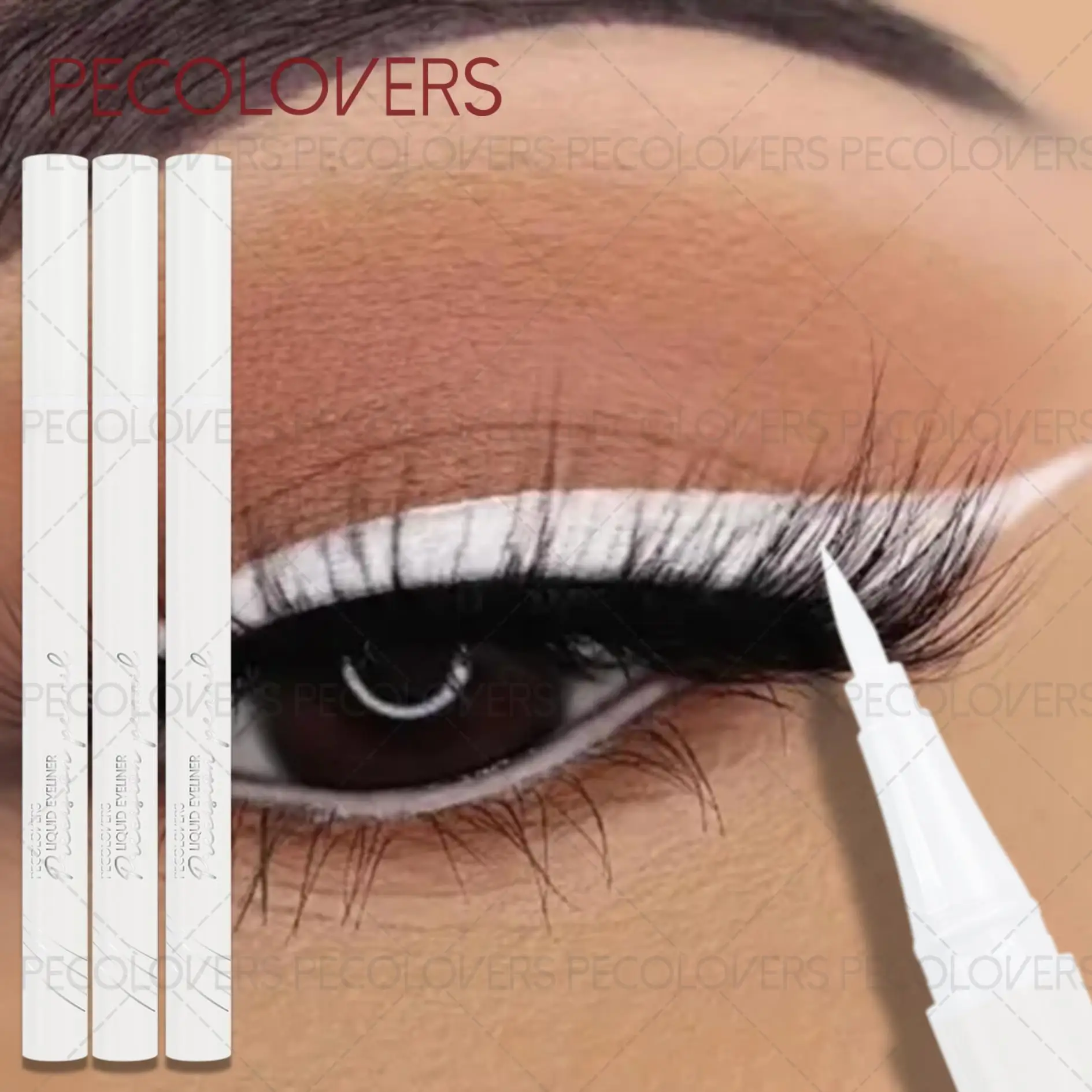3 szt. Wodoodporny eyeliner, długotrwały, szybkoschnący eyeliner w płynie, idealny na Boże Narodzenie, Halloween, Święto Dziękczynienia