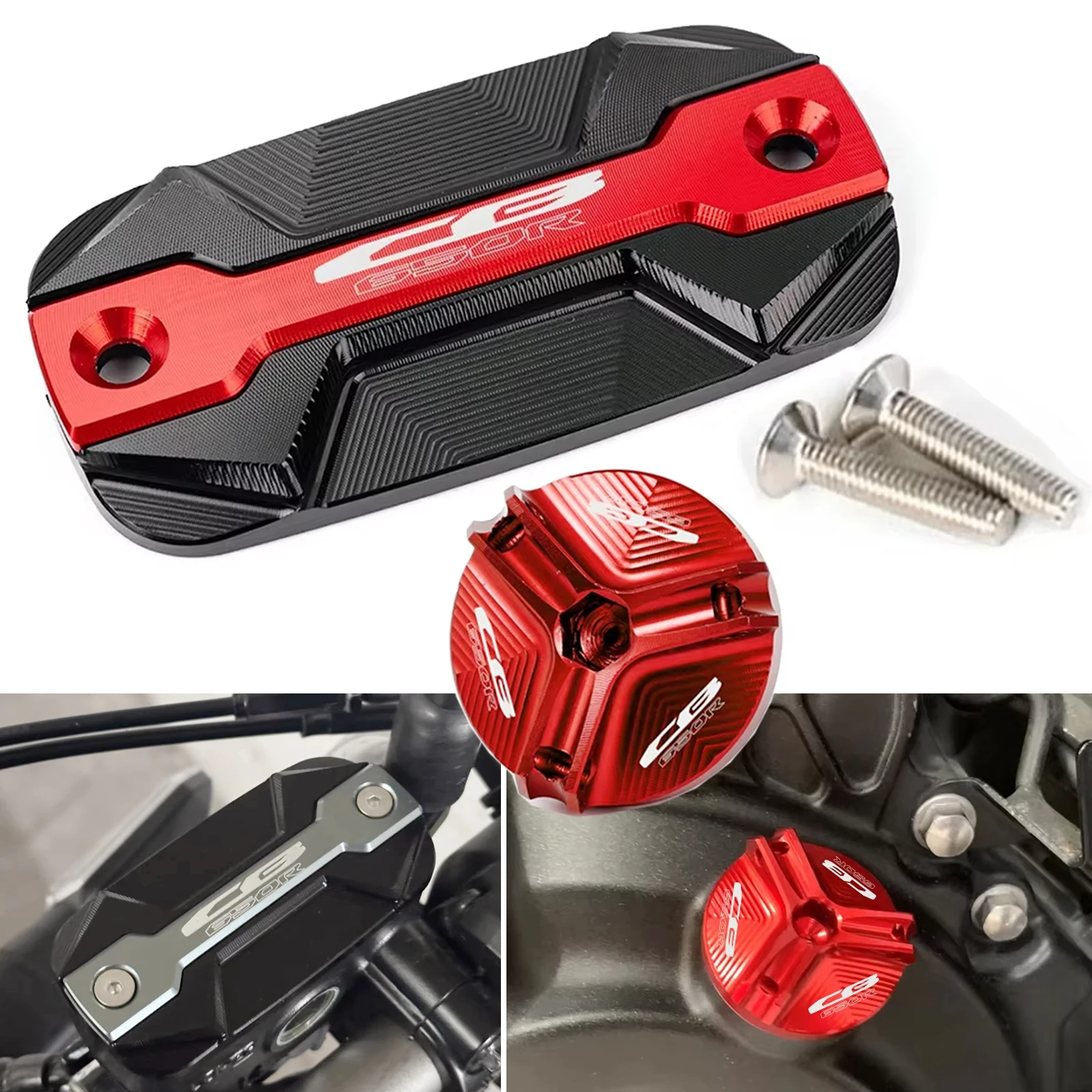 

For HONDA CB650R CBR650R CBR 650R CB 650 R 2019-2024 Motorcycle Accessories Front Brake Fluid Reservoir Cap Oil Tank Cover Sock