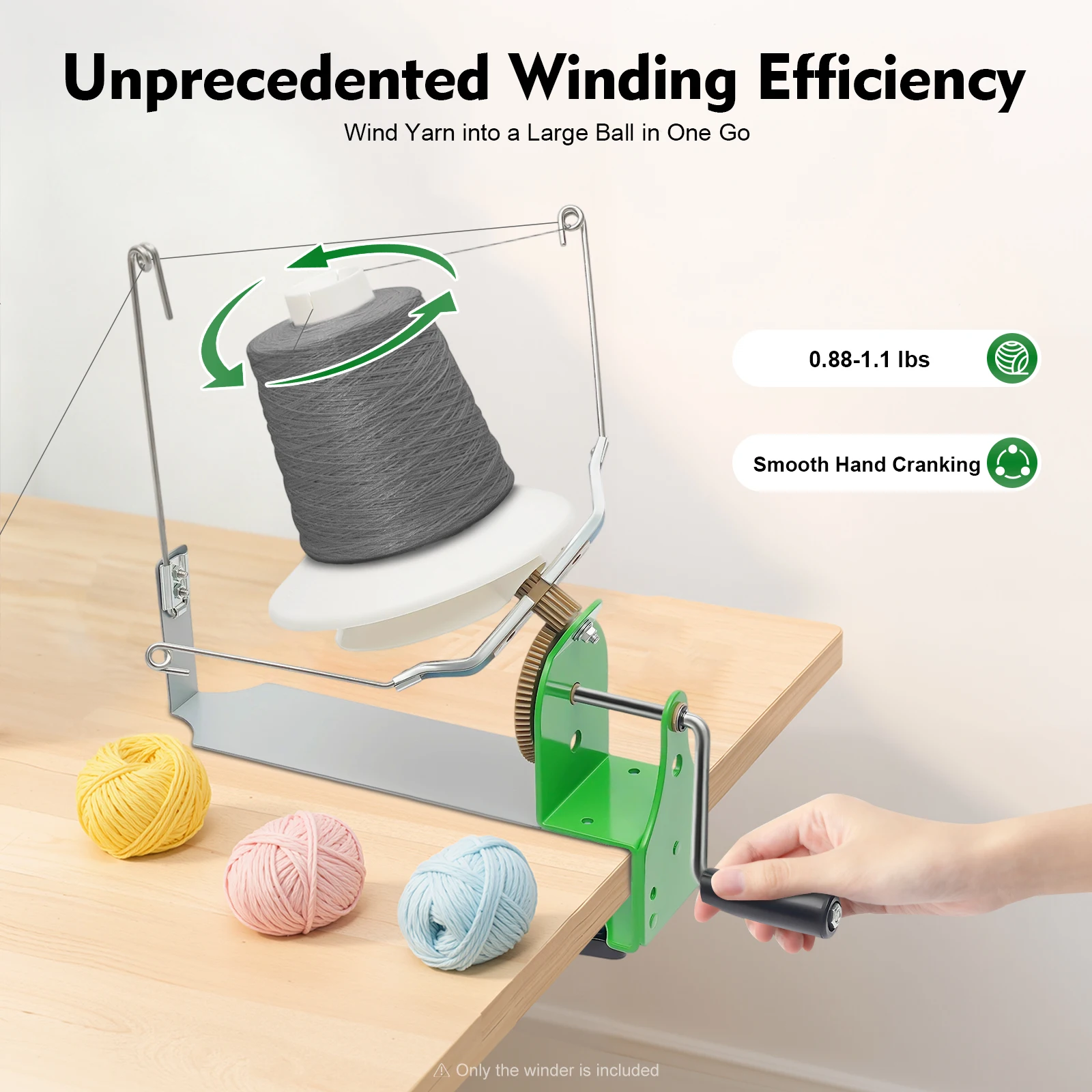 

Wool Ball Manual Yarn Ball Winder Yarn Ball Winder for Knitting& Crochet Hand Operated Wool Yarn Ball Winder 500g