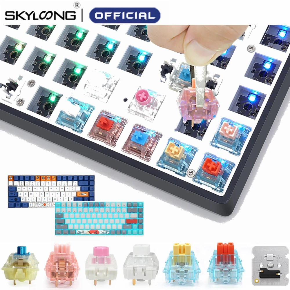 

SKYLOONG GK84 GK84S Lite Gasket Custom DIY Kit Wired Bluetooth Gaming Accessory For 75% 84 Keys Mechanical Keyboard Hotswap Sets