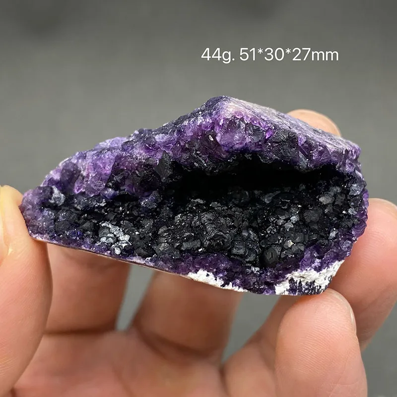 100% Natural Henan Purple Fluorite Quartz pendant Cave Bead Mineral Sample Ornament Collection